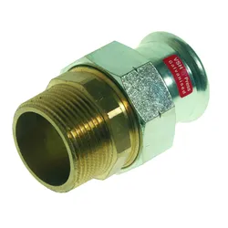 Pers-3-delige koppeling, staal, 18 x 1/2", M, verwarming, VSH XPress Staalverzinkt C1435